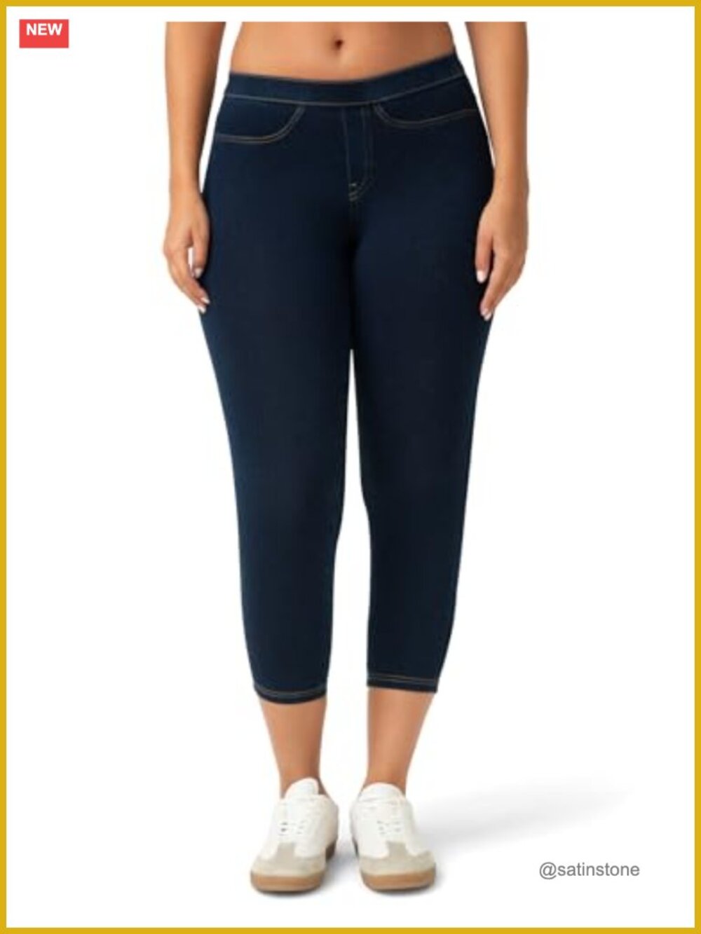 Classic Denim Leggings High Waisted Jeggings for Women Cotton Blend